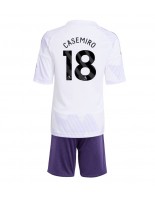 Manchester United Casemiro #18 Bortedraktsett Barn 2025-26 Korte ermer (+ bukser)